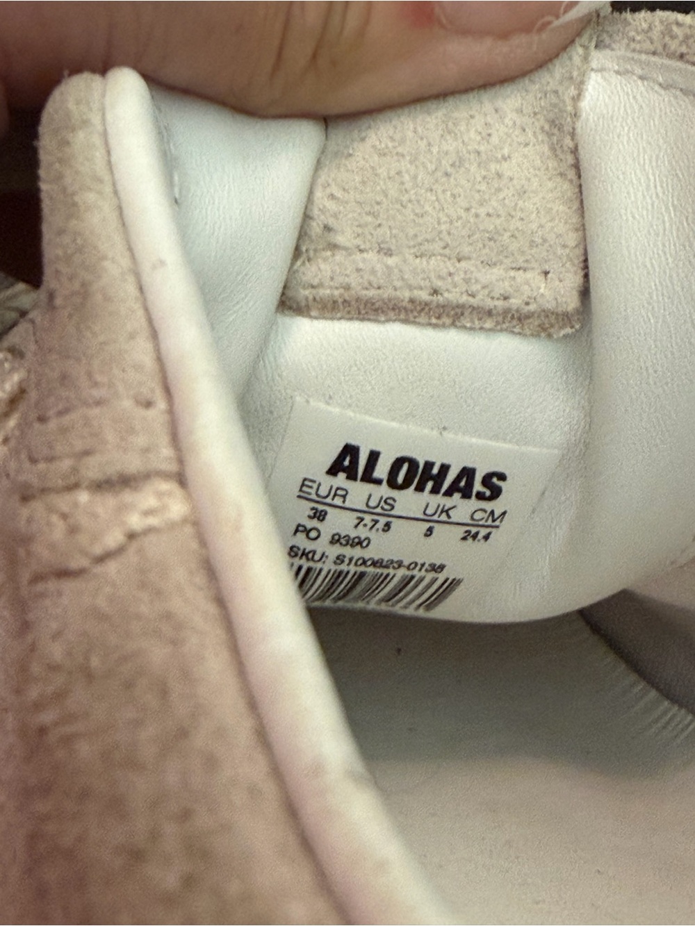 Alohas Women’s Suede Lace-Up Sneakers in Light Beige - Picture 3 of 6